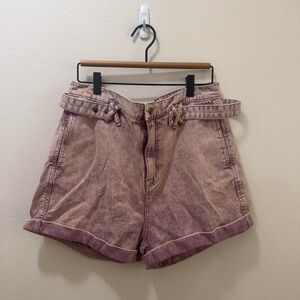 BDG Urban Outfitters NWT Pink/Purple Acid Wash Shorts Size 30